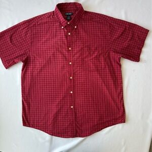 Cherokee Red, White, and Black Plaid Casual Shirt